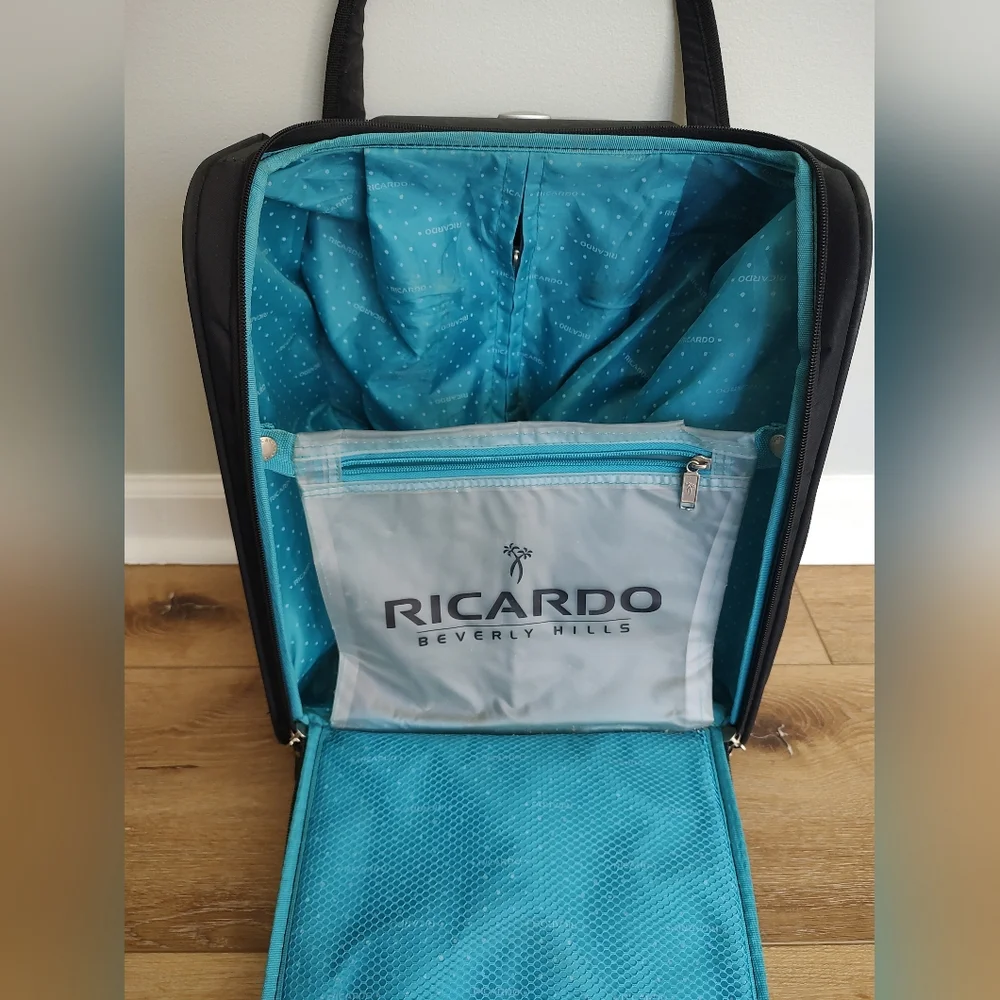 Ricardo Beverly Hills Black Carry-on Under Seat Roller Bag Black